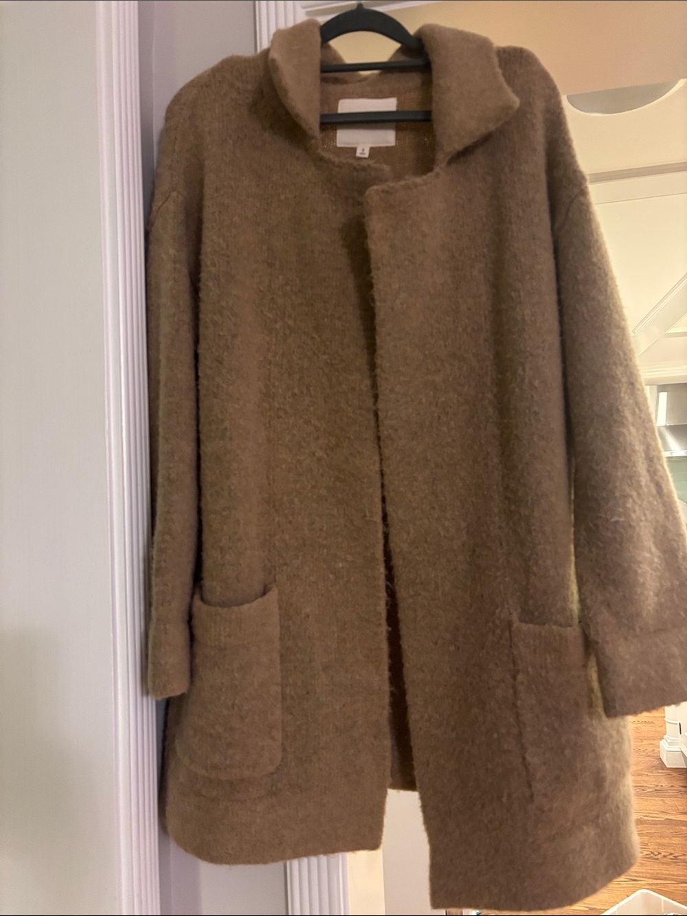 Thread & Supply Brown Teddy Coat with Patch Pockets